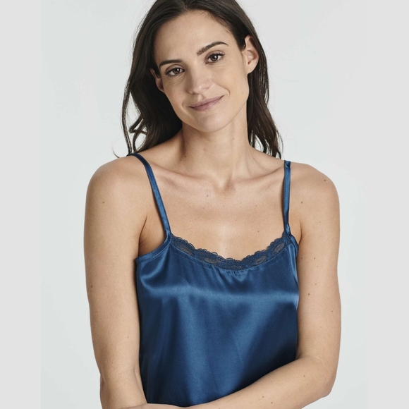 NWOT Real Essentials Silk Satin 3 Pack Pajama Cami Shorts Lingerie Sleepwear M - Picture 9 of 14